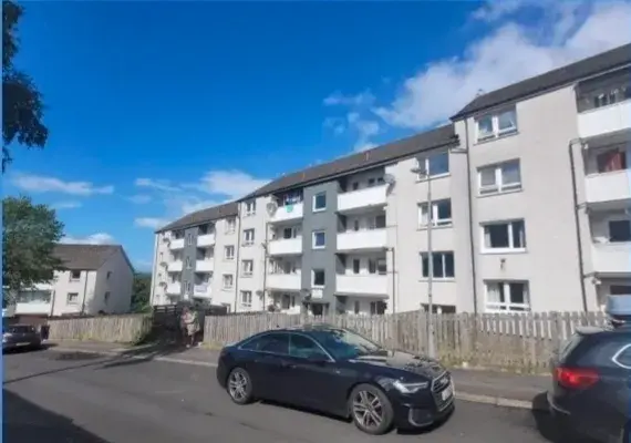 Exterior of the residential apartment block in Johnstone owned by Ole Properties